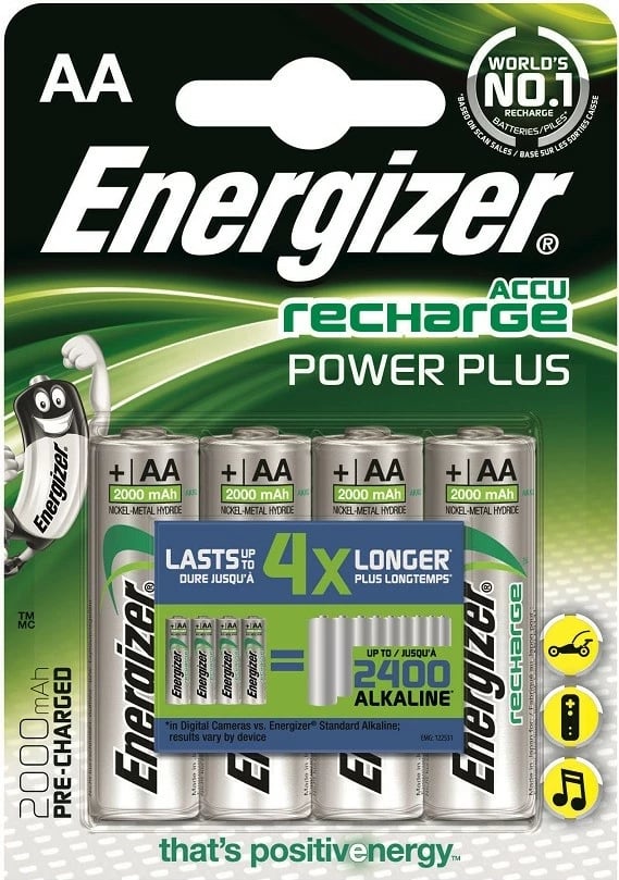 Bateri të rikarikueshme AA Energizer Power Plus 2000 mAh, 4 copë