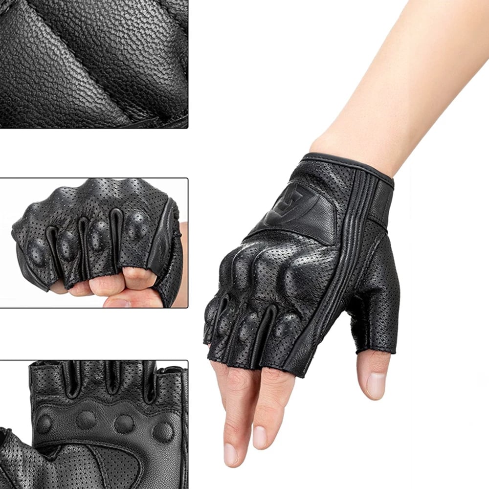 Doreza motoçiklete Rockbros 16220006004, eko-lëkurë, XL, e zezë