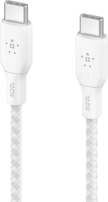 Kabëll USB-C Belkin CAB014bt3MWH, 3 m, USB 2.0, Bardhë