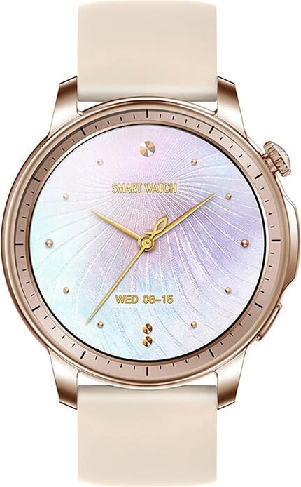 Smartwatch Colmi V65, 1.32" AMOLED, për iOS/Android, Gold