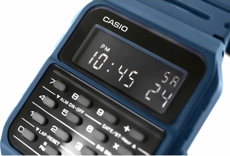 Orë dore CASIO për meshkuj, navy blue
