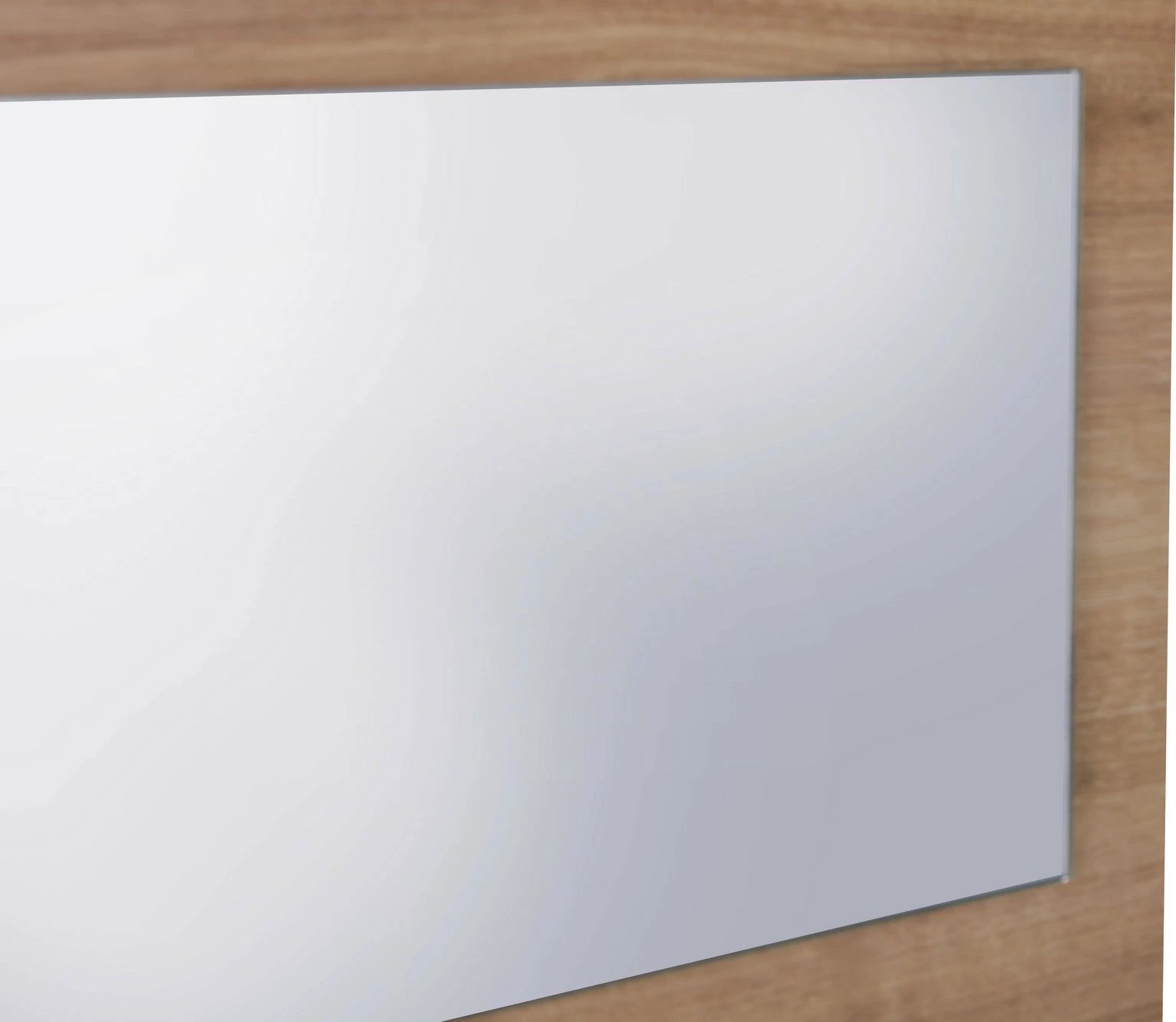 Tavolinë grimi Skye Decor, ngjyrë lisi dhe e zezë, me pasqyrë