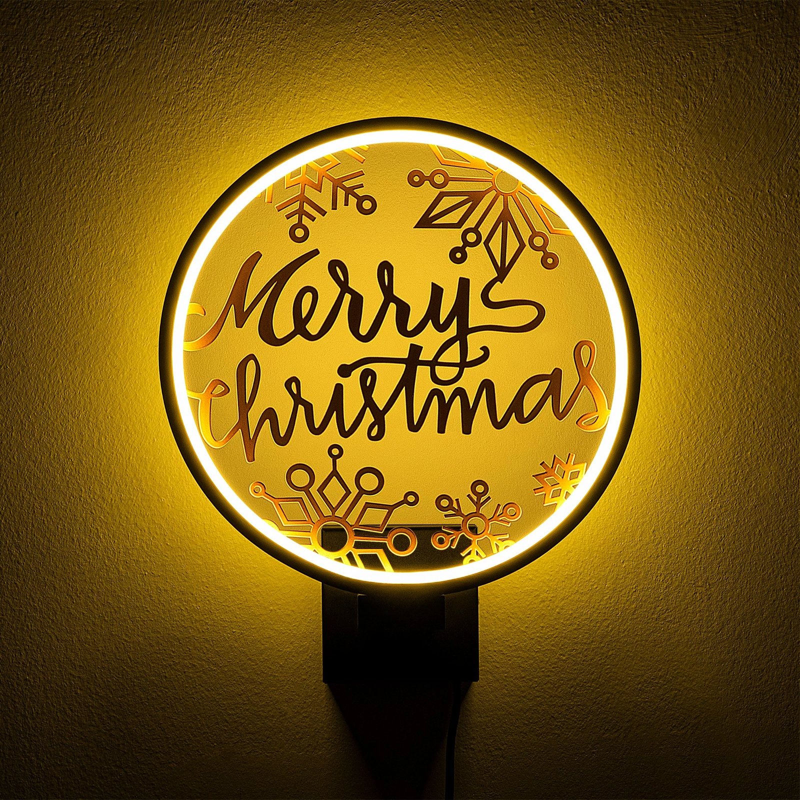 Llambë muri Opviq, XMAS21, e zezë dhe bakri, 30x36x10cm