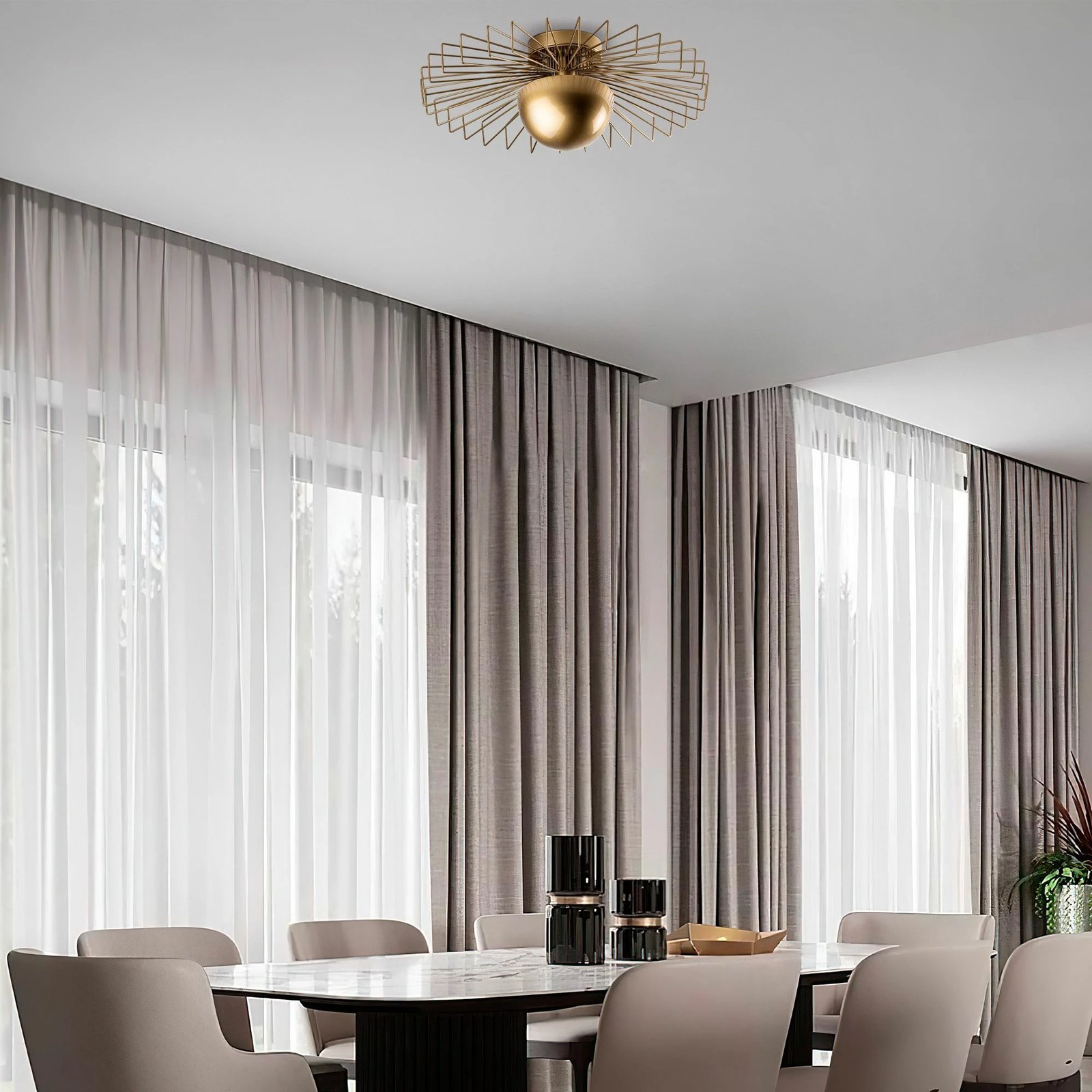 Llambë tavani Opviq Kaya, ngjyrë ari, 60x60x24 cm