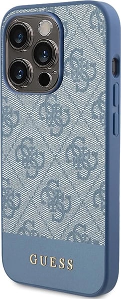 Mbështjellës Guess 4G Stripe për iPhone 15 Pro, Blu Mbështjellës Guess 4G Stripe për iPhone 15 Pro, Blu