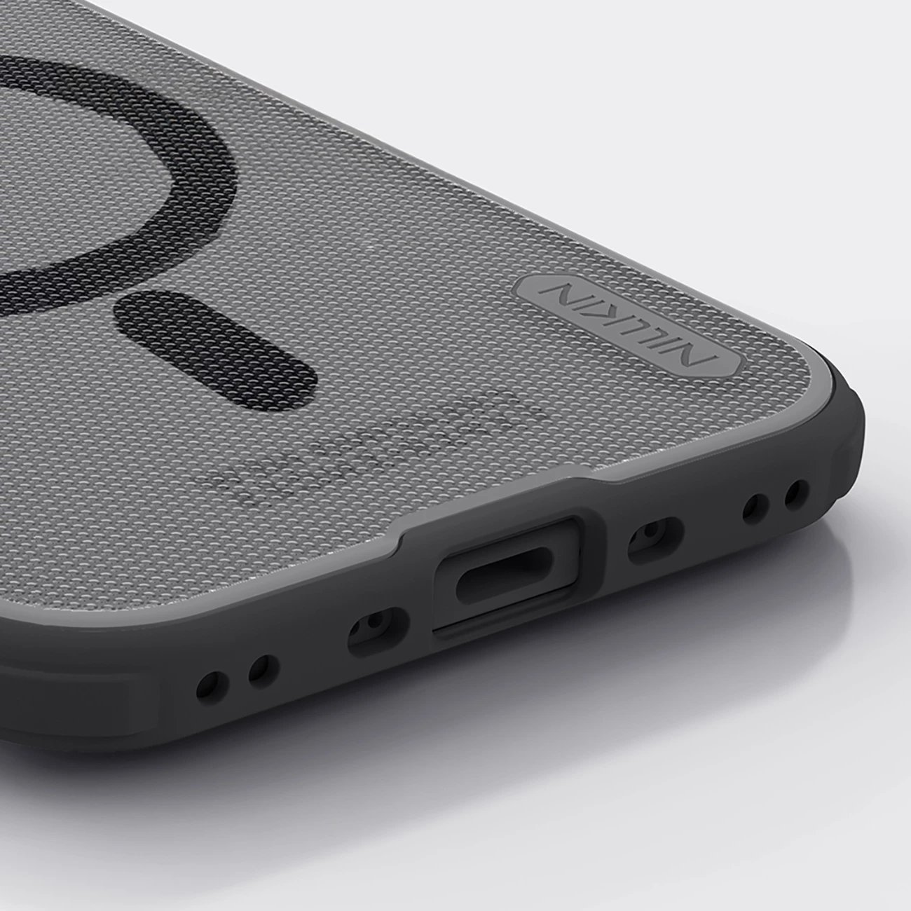 Mbështjellës, Nillkin, Super Frosted Shield Pro, për iPhone 17 Air, MagSafe kompatibil, PC+TPU, transparent e zezë