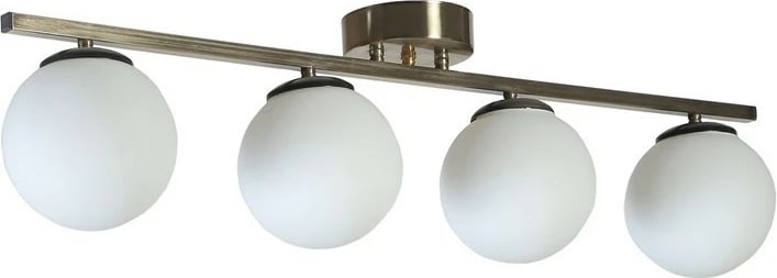 Llambë tavani Opviq, Yeni Can 4 llampa, krom mat, xham i bardhë