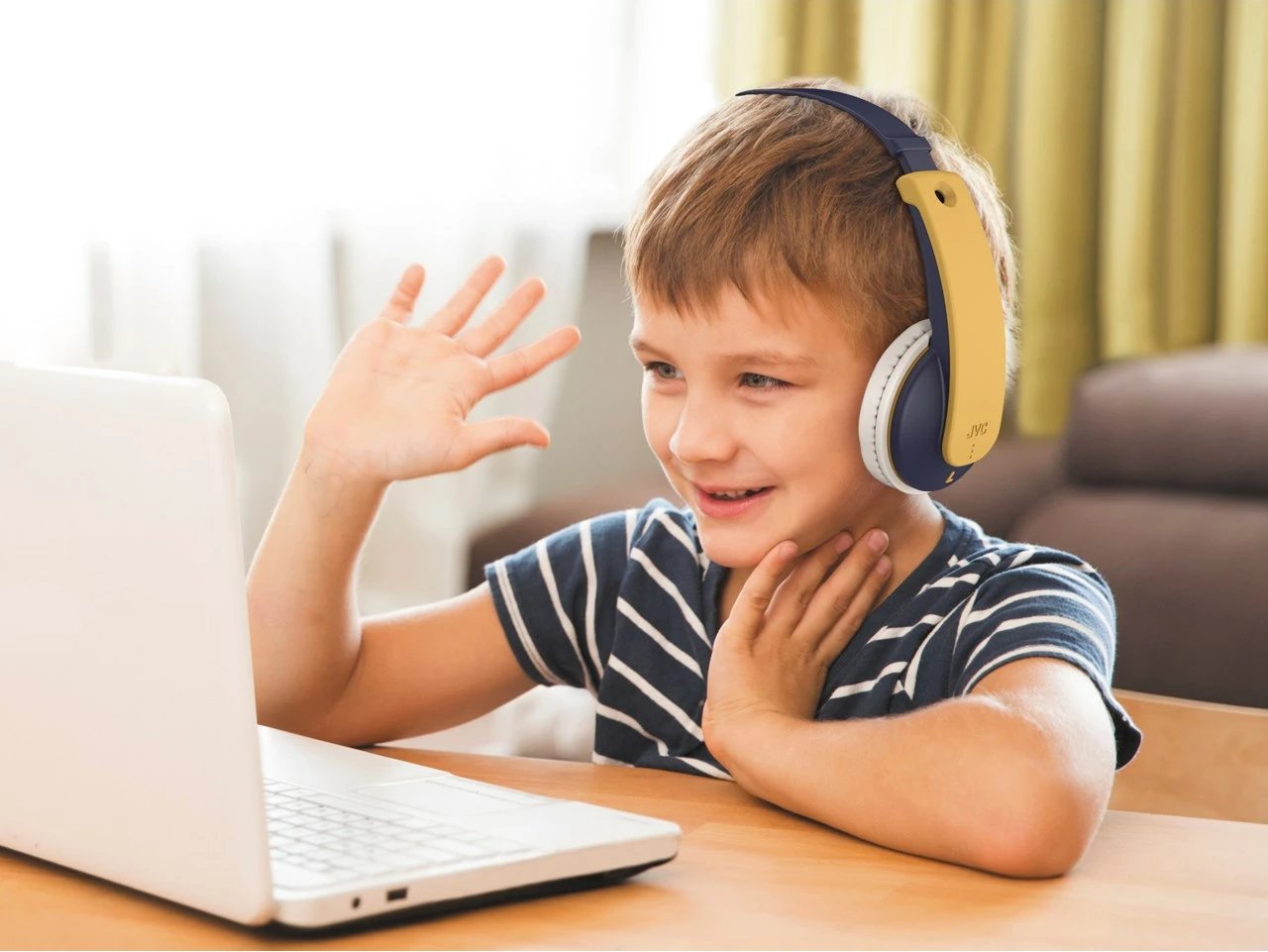 Kufje me bluetooth JVC HA-KD10W, e kaltërt / e verdhë