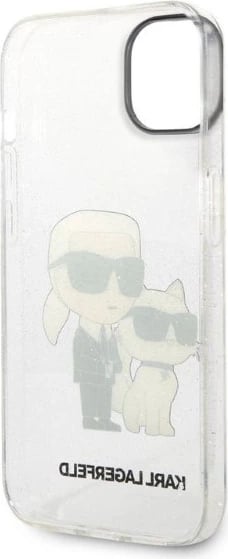 Mbështjellës Karl Lagerfeld Karl&Choupette për iPhone 14 Plus, transparent