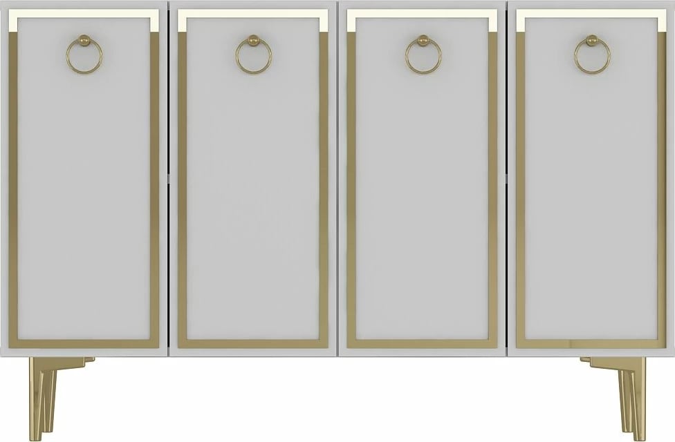 Konsolë Skye Decor, e bardhë dhe ari, 8162KM-1