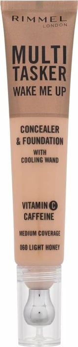 Fondatinë dhe korrektor për femra Rimmel London Multi Tasker Wake Me Up 060 Light Honey, 20ml