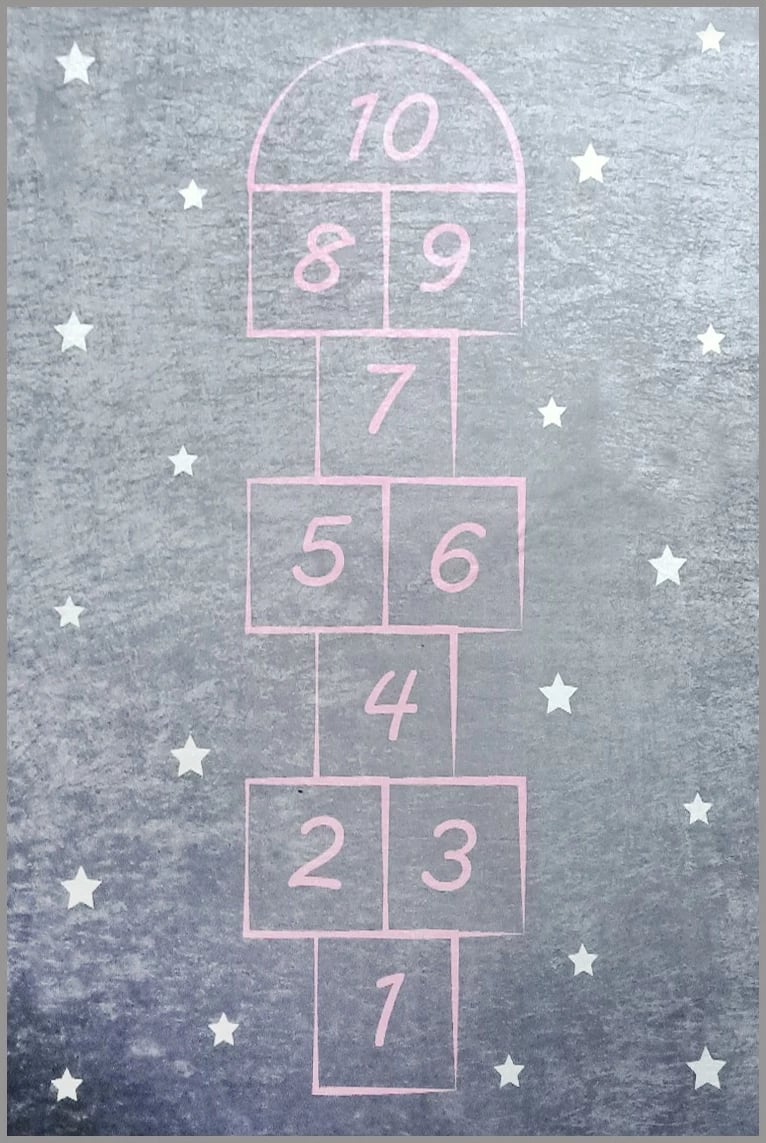 Qilim Conceptum Hypnose, hopscotch, gri, 100x160cm