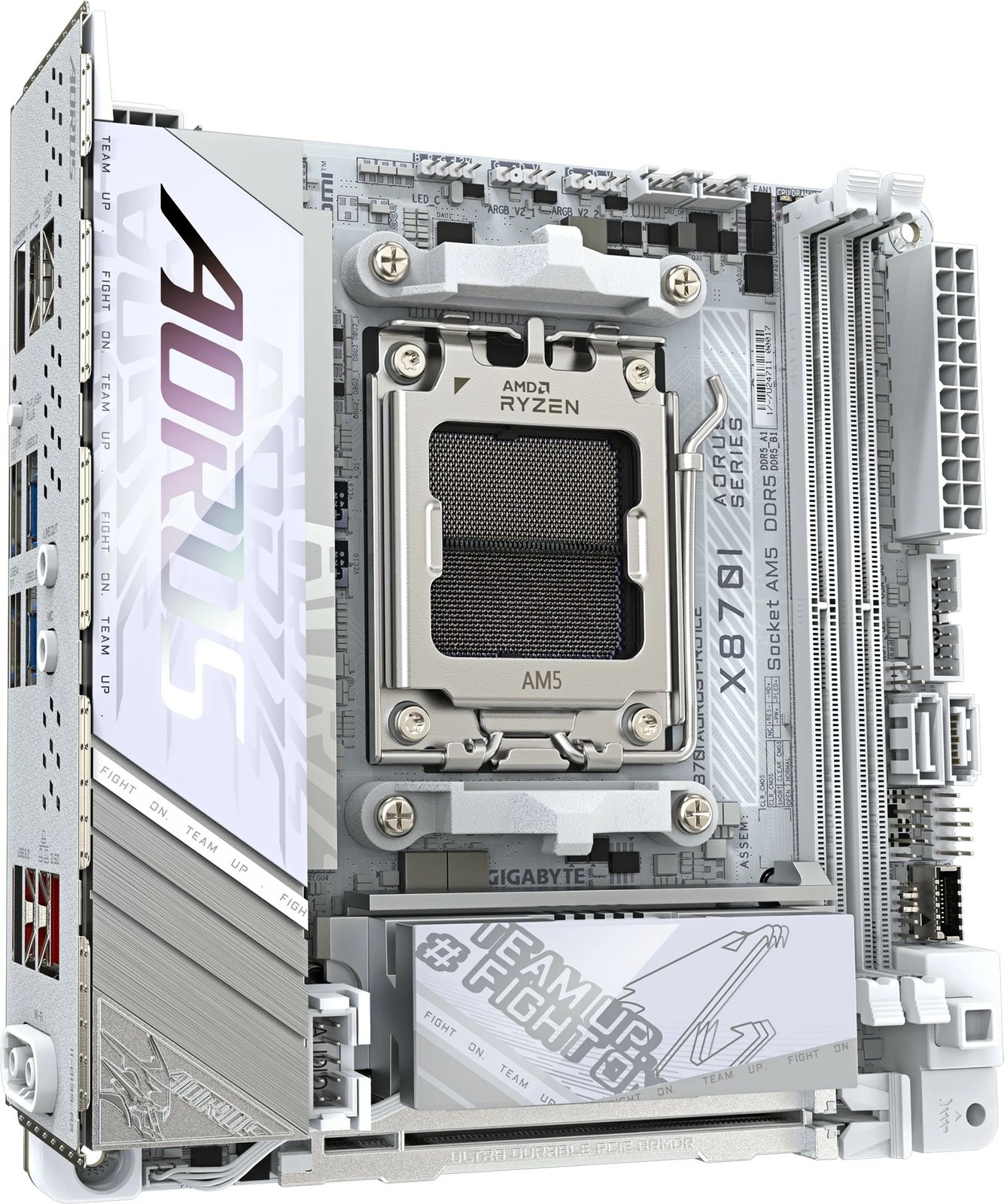 Pllakë amë Gigabyte X870I AORUS PRO ICE, DDR5, Mini-ITX, e bardhë