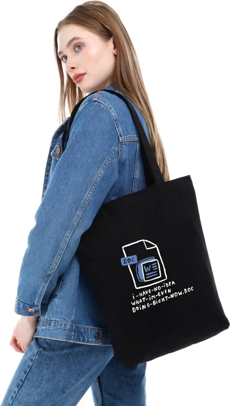 Çantë tote Pauldavis, ngjyrë e zezë, Zoozie Bags, 35x40x8 cm