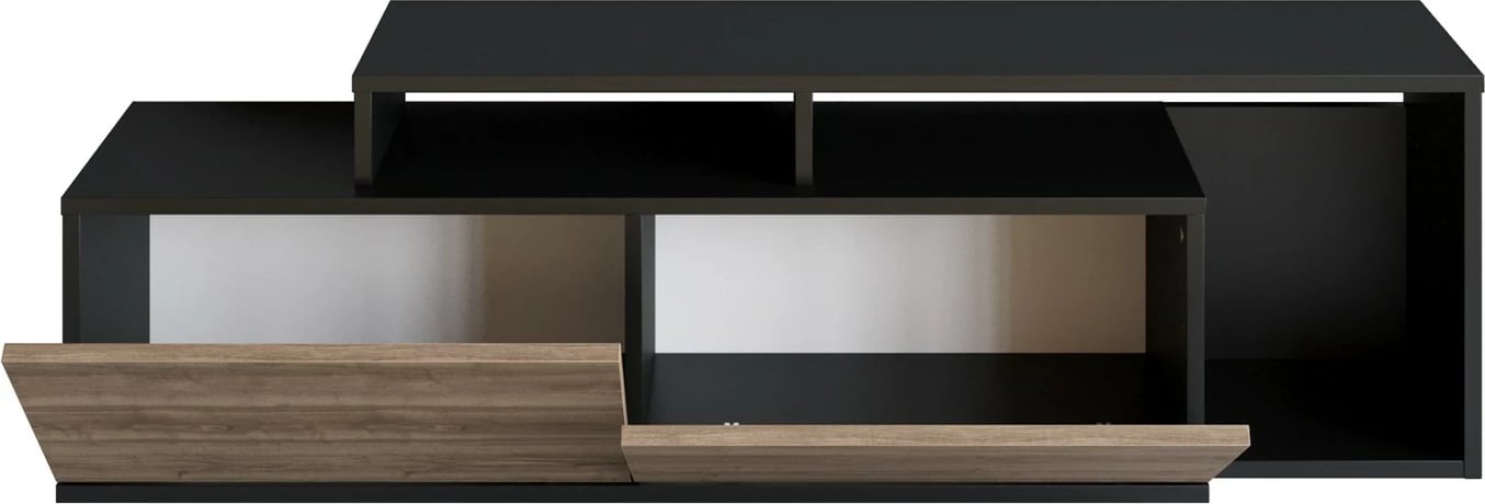 Komodë TV Hanah Home Nexera, e zezë dhe arre