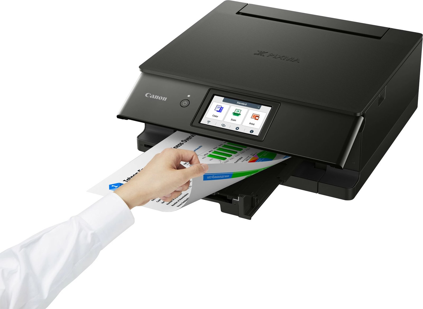 Printer Canon PIXMA TS8750, Inkjet, Printim ngjyra, 4800 x 1200 DPI, Kopjim ngjyra, A4, E zezë