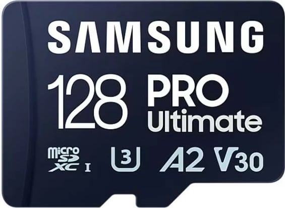 Kartelë memorie microSD Samsung PRO Ultimate 128GB me adapter SD