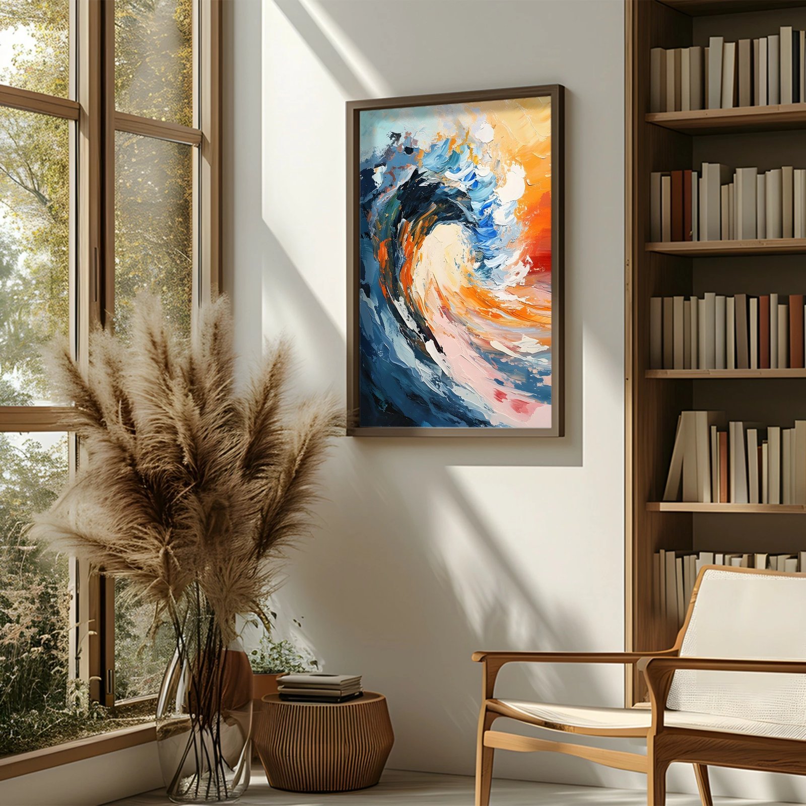 Pikturë dekorative me kornizë MDF, shumëngjyrëshe, Wallity, AI115, 50x70x3.5cm