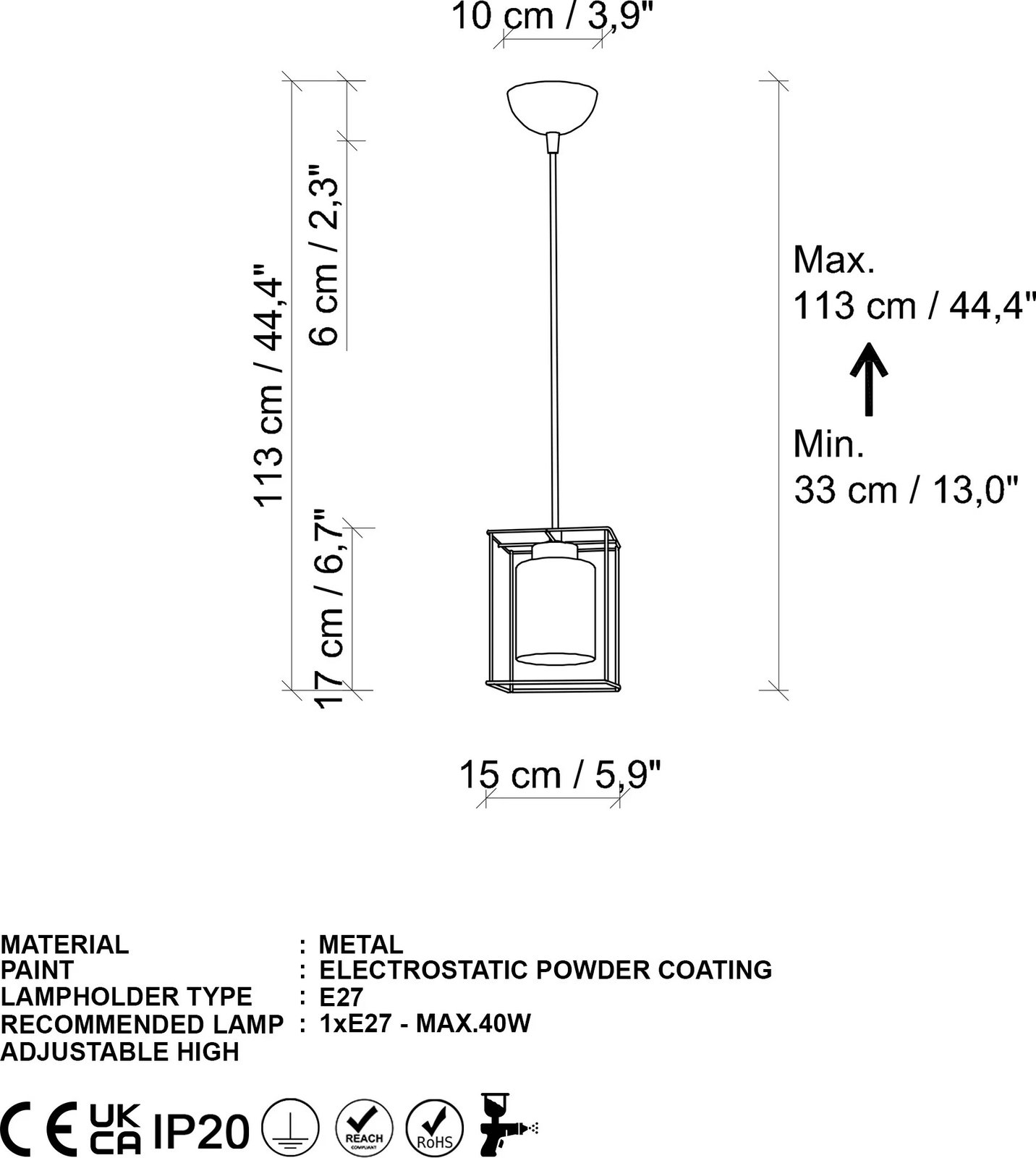 Llambë tavani Opviq Swank - 702 - 6, ngjyrë ari