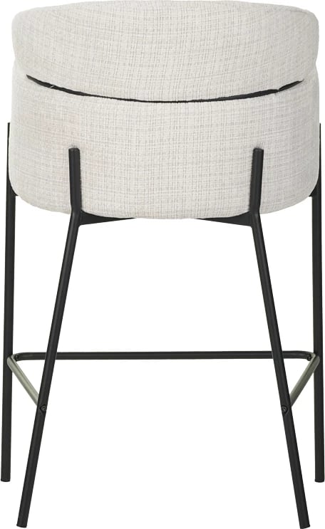 Karrige për bar Tolerse, material stof, këmbë metalike të zeza, bezhë