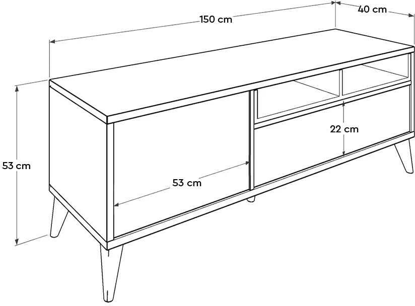 Komodë TV Hanah Home, Tvr-511-Tt-1, ngjyrë arrë e çelët