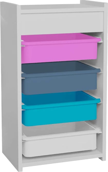 Komodë me shporta Toyli, shumëngjyrëshe, 45x30x78cm