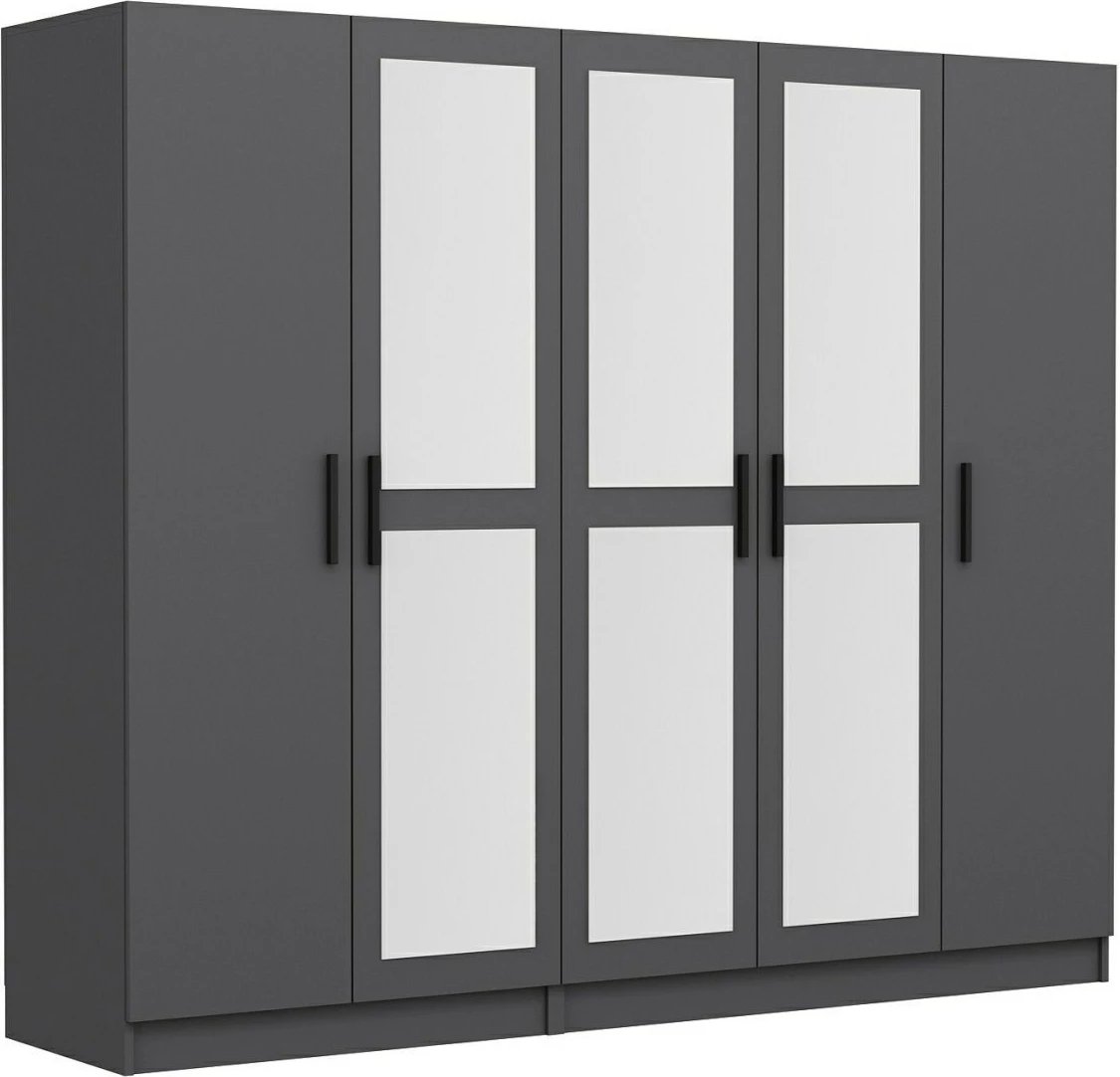 Dollap Skye Decor, ngjyrë antracit, 225x210x52cm