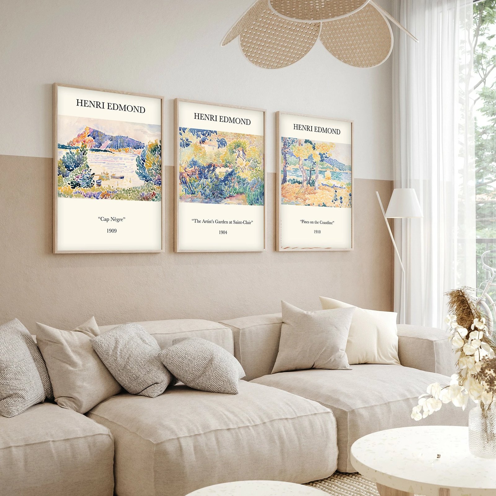 Set pikturash dekorative me kornizë MDF, shumëngjyrëshe, Wallity, Huhu266, 20x30cm (3 copë)