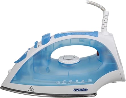 Hekur me avull, Adler, MS 5023, 2200 W, shollë çeliku inox, blu e bardhë