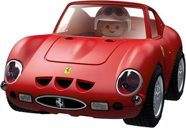 Set lodrash me makinë dhe figurë, Playmobil, Ferrari 250 GTO 71856, 29 pjesë, plastikë, i kuq, set