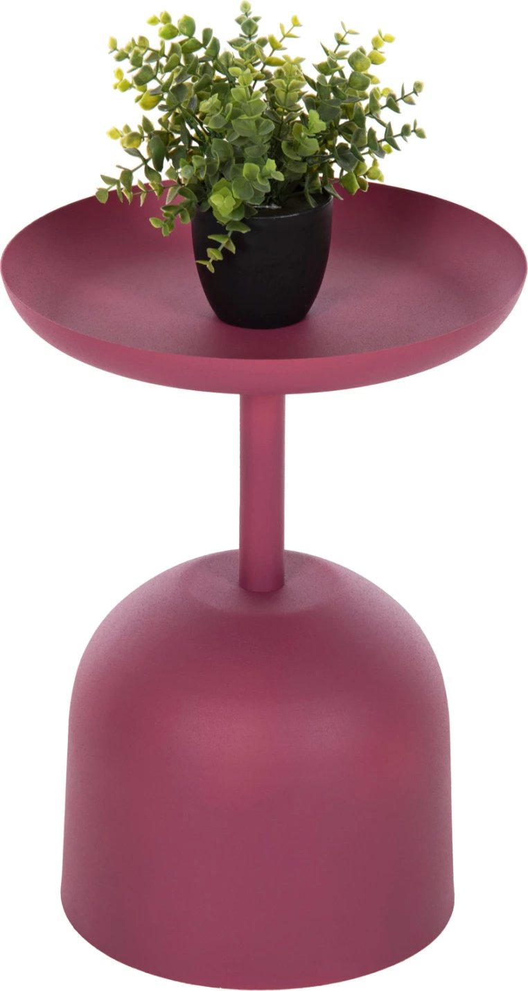 Tavolinë anësore e rrumbullakët DELBEL FH4262.06 metalike në ngjyrë rozë Φ36x49Hcm