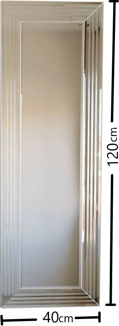 Pasqyrë Hanah Home, A301D, ngjyrë argjendi, 40x120cm