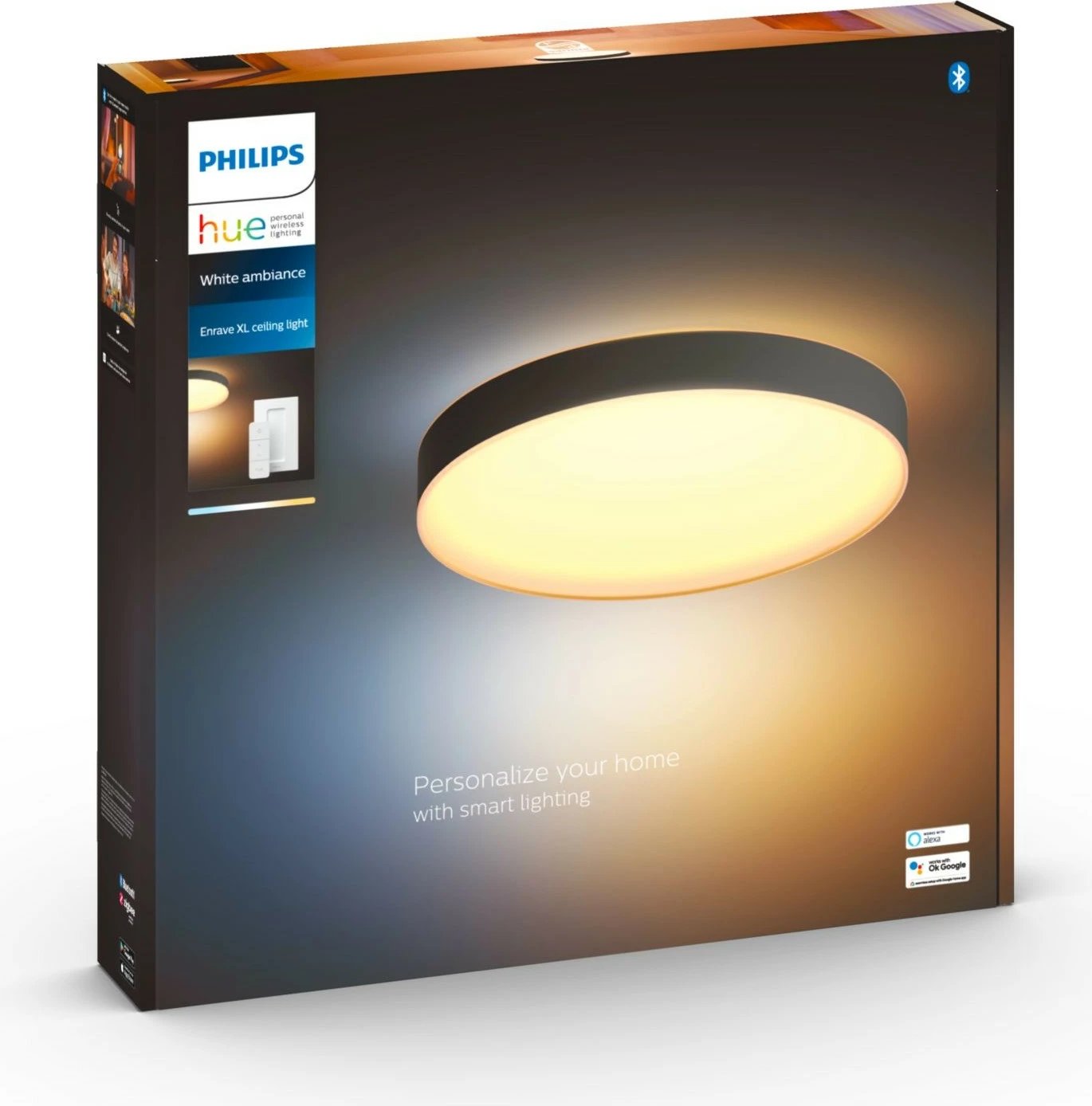 Dritë tavani Philips Hue Enrave, Smart, LED, e zezë