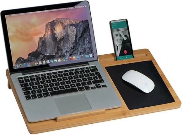 Mbajtës laptopi MACMA 52x29x7.5cm me mauspad dhe mbajtës telefoni