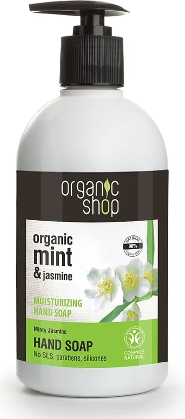 Sapun për duar Organic Shop Minty Jasmine Mint & Jasmine 500ml