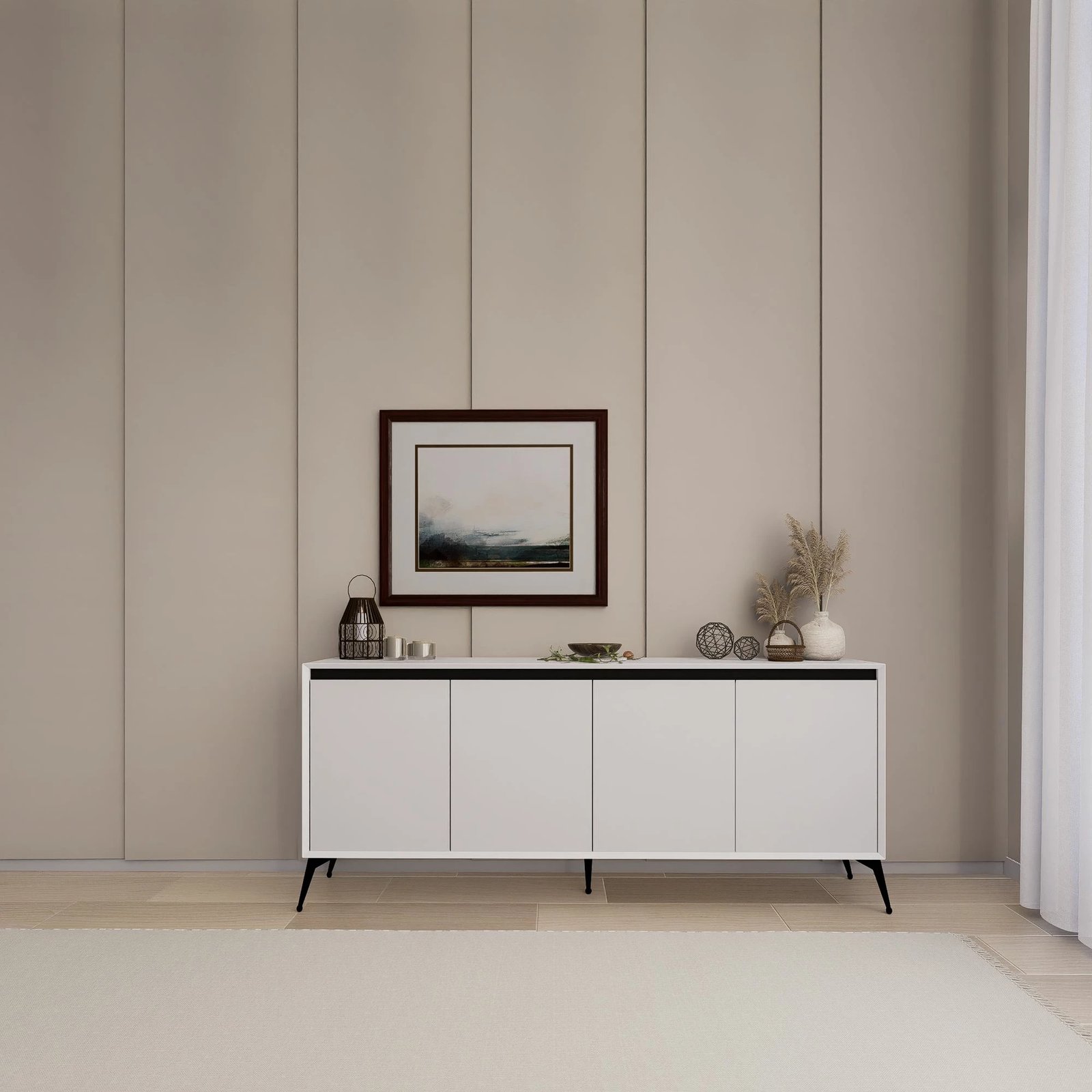 Konsolë Skye Decor, Helen 1600-60, e bardhë