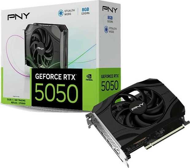 Kartelë grafike, PNY, GeForce RTX 5050 VCG50508SFXPB1, 8GB GDDR6, 128-bit, PCIe 5.0 x8, 1 ventilator