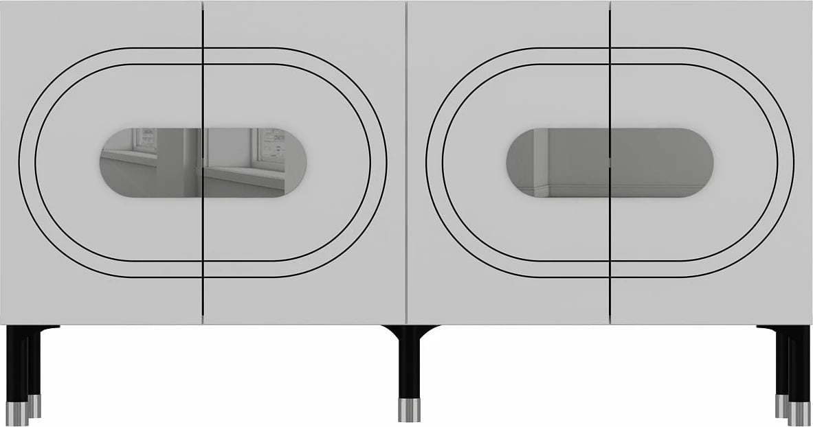 Konsol Skye Decor, Demet, e bardhë, argjend