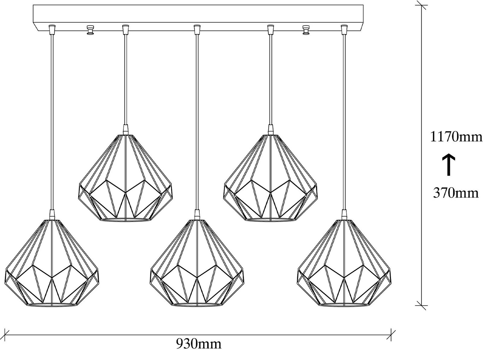 Llambadar Opviq, Diamond - 704-5S1, ngjyrë e zezë