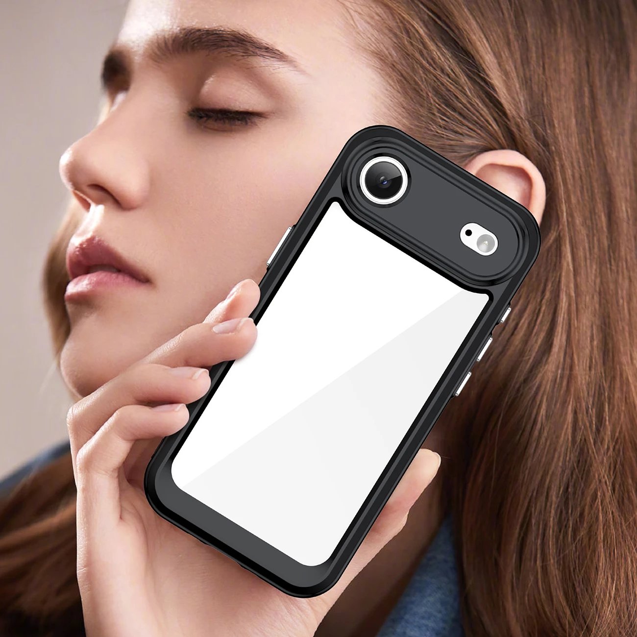 Mbështjellës Hurtel Outer Space për iPhone 17 Air, MagSafe, i zi transparent