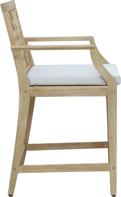 Karrige për bar Amalfi dru akacie-bezhë 59x63.5x104.9cm