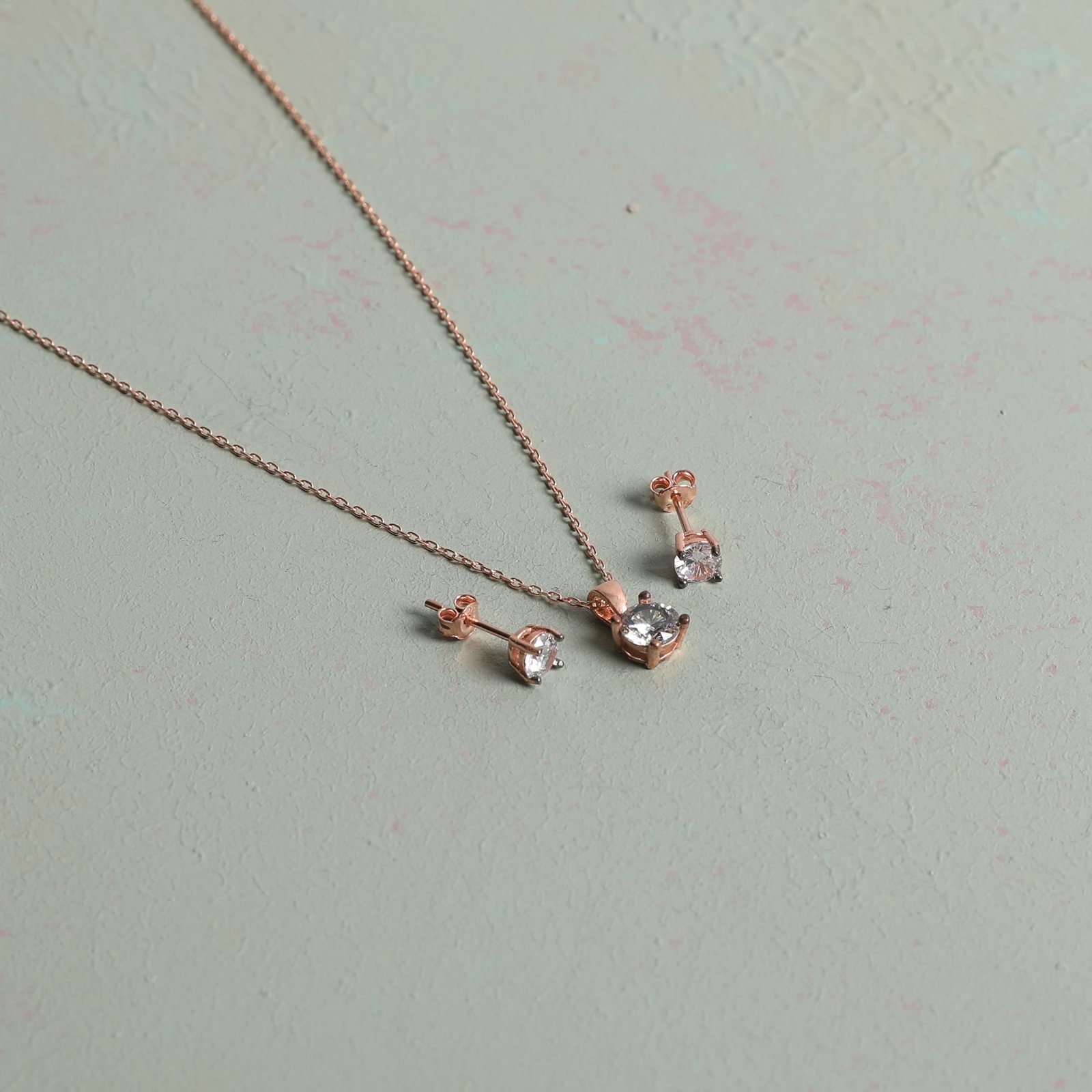 Set varëse dhe vathë argjendi, ngjyrë ari rozë, Jumeon, 10592ROS