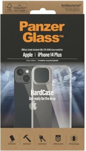 Mbështjellës PanzerGlass HardCase për iPhone 14 Plus / 15 Plus, Transparent