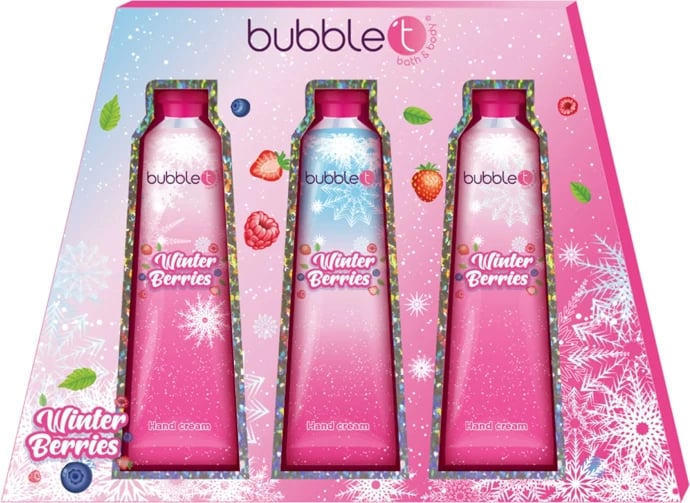 Bubble T Winter Berries Moisturising Hand Cream 3x75ml