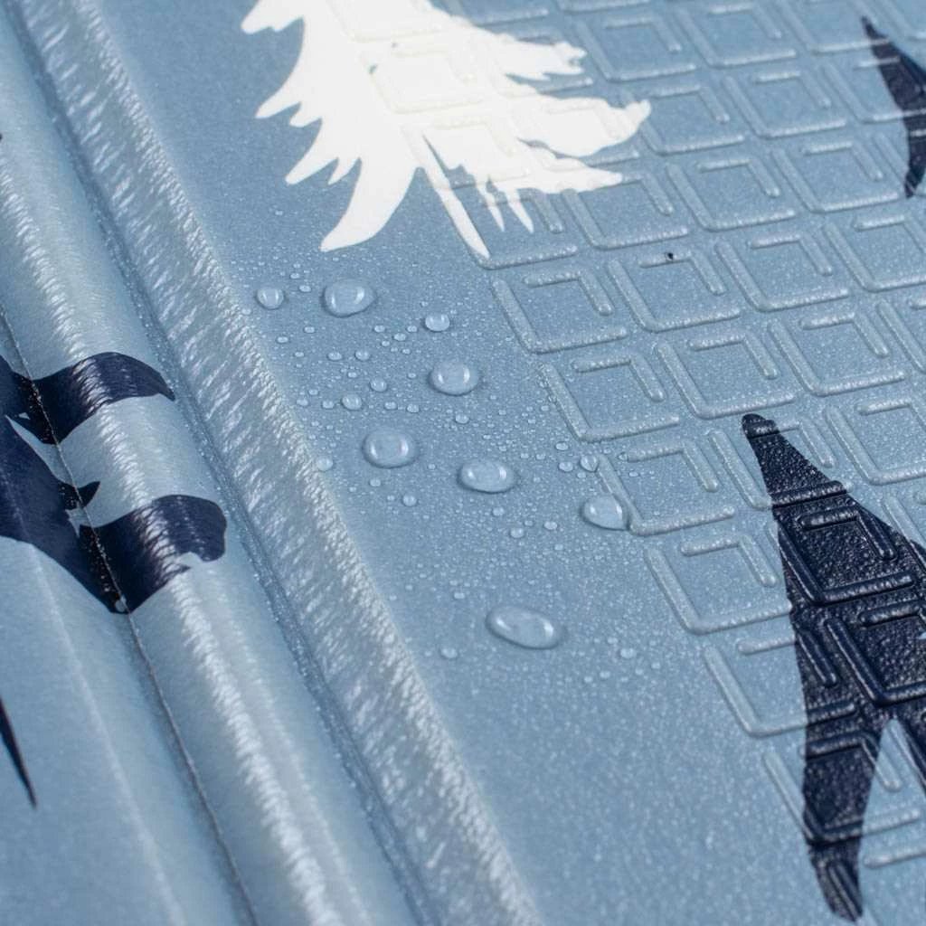 tapet lojërash palosës PLAYTO Les Vintage 200x150x1 cm, shkumë XPE, i papërthithshëm, i dyanshëm, gri