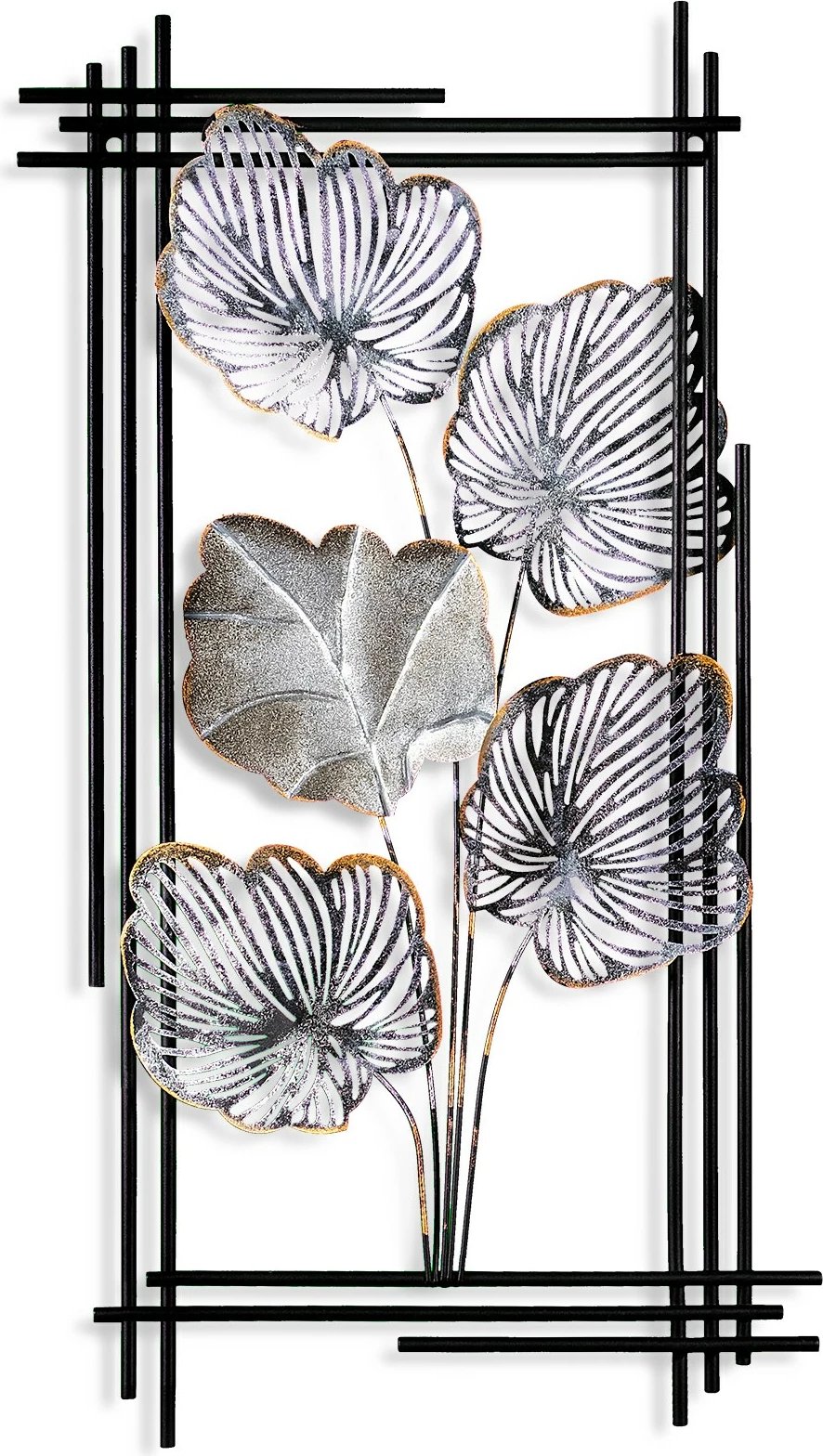 Aksesor dekorativ metalik për mur Wallity, Daiyu 2, shumëngjyrësh, 48x87x4cm