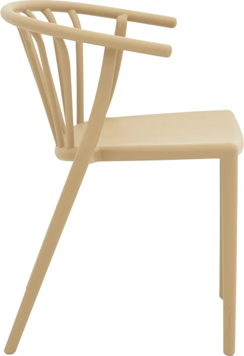 Karrige krahu Zelma pp, ngjyrë kapuçino e çelët, 55x53x73cm