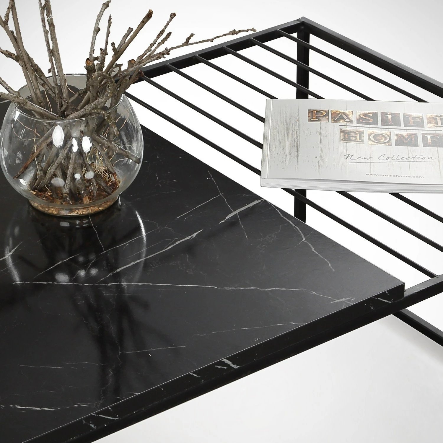 Tavolinë kafeje Hanah Home, Zinus - Royal, ngjyrë e zezë dhe e bardhë