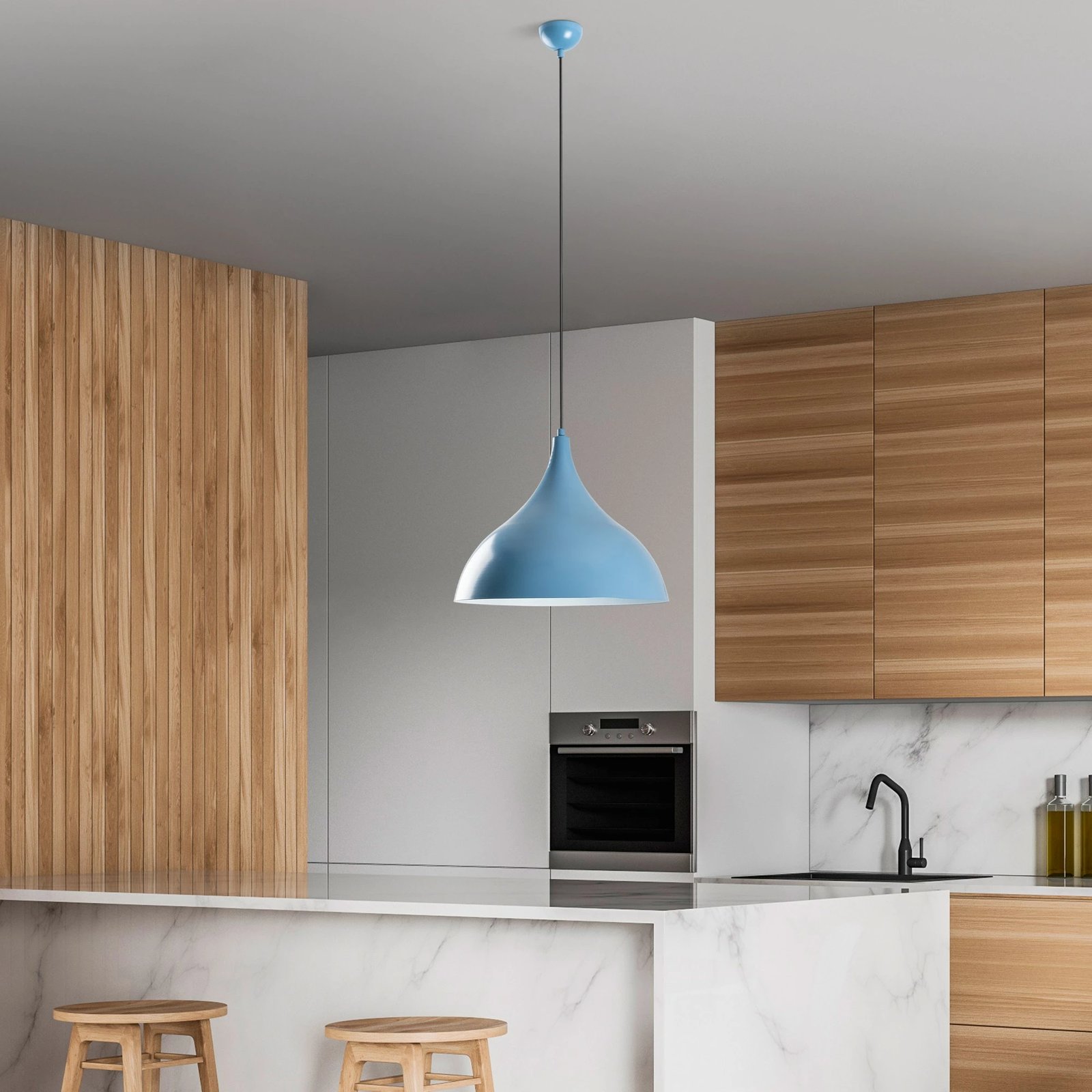 Llambë tavani Opviq Bitlisim, metal, ngjyrë kaltër e çelët Llambë tavani Opviq Bitlisim, metal, ngjyrë kaltër e çelët