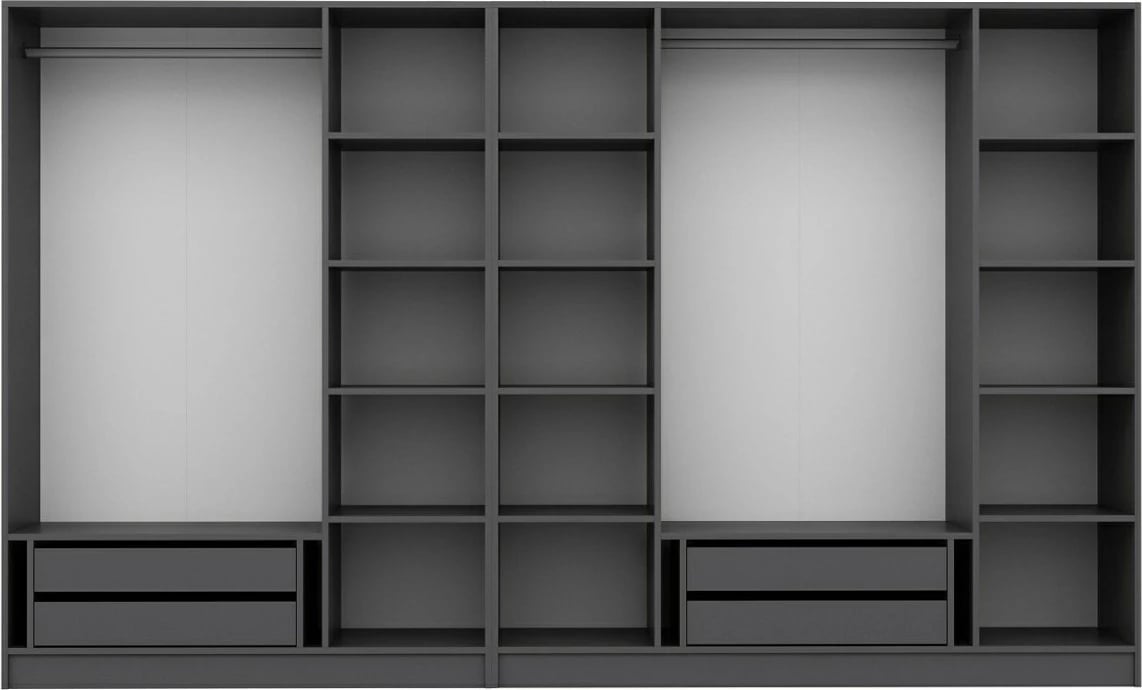 Dollap Skye Decor, ngjyrë antracit, 315x210x52cm